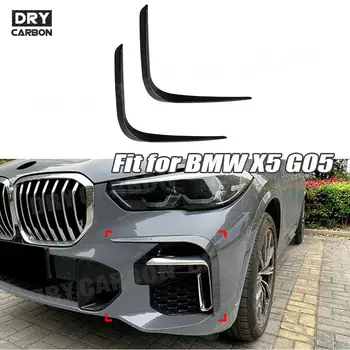 Автомобилни Аксесоари от въглеродни влакна 2 бр. Автомобилни Предни фарове за мъгла, стикери за веждите, клепачите, Тампон за BMW X5 G05 M Sport 2019 +